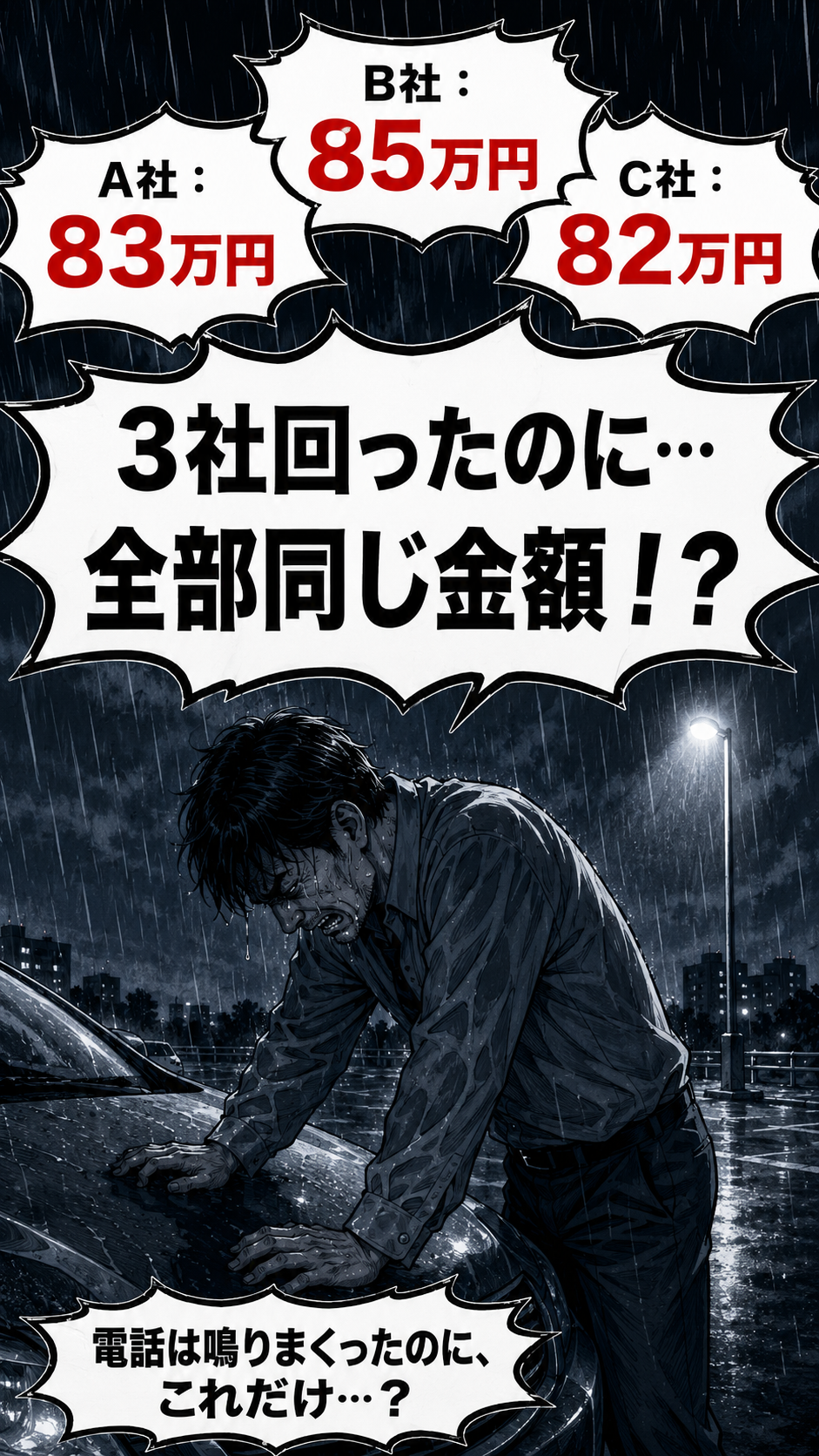 3社回ったのに全部同じ金額だった一括査定の悩み
